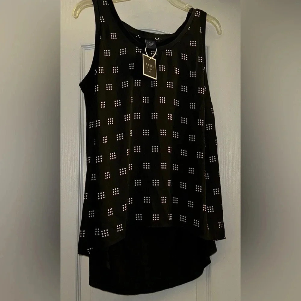 KAARI Blue Curvy Tank Top